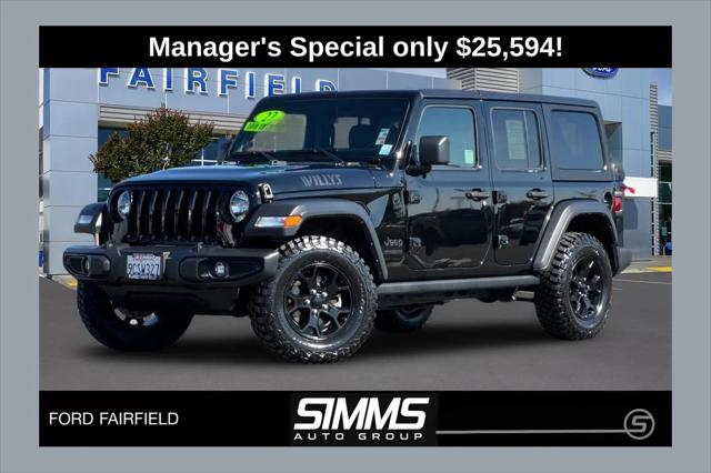 2022 Jeep Wrangler Unlimited Willys Sport 4x4 for sale in Fairfield, CA
