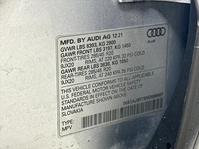 2022 Audi Q7 Premium 45 TFSI quattro Tiptronic