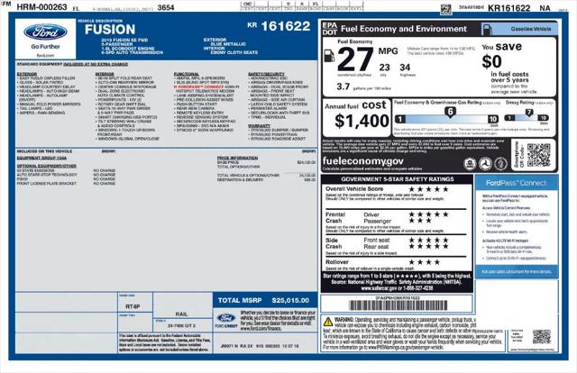 2019 Ford Fusion SE