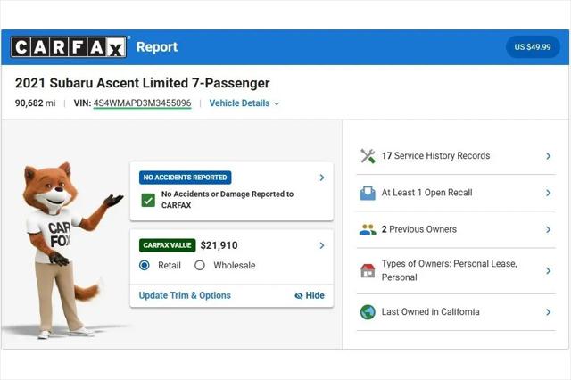 2021 Subaru Ascent Limited