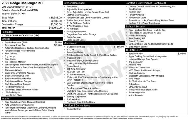 2022 Dodge Challenger R/T 2022 Dodge Challenger R/T