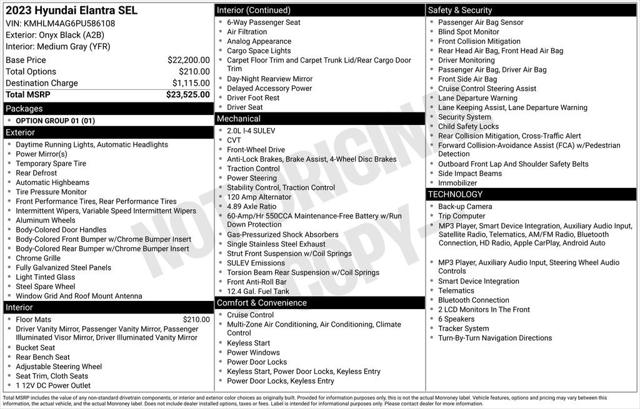 2023 Hyundai Elantra SEL 2023 Hyundai Elantra SEL