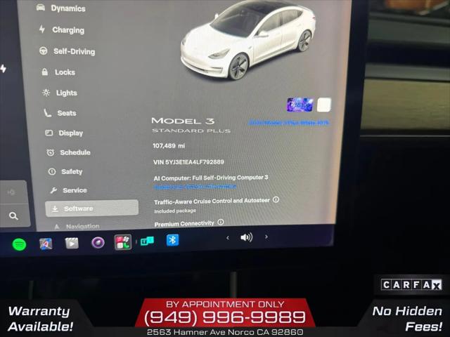 2020 Tesla Model 3 Standard Range Plus Rear-Wheel Drive