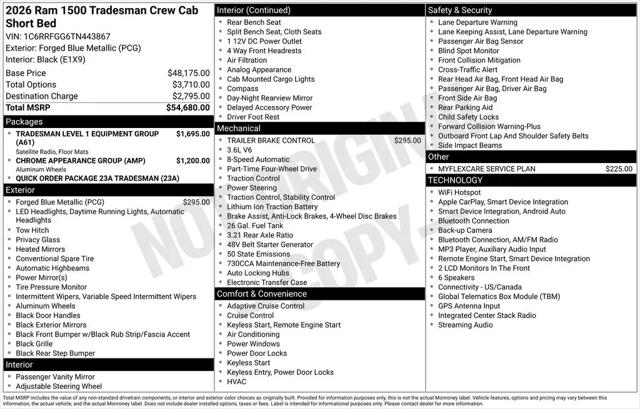 2026 Ram 1500 Tradesman Crew Cab 4x4 57 Box