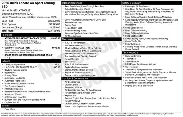 2026 Buick Encore GX Sport Touring AWD