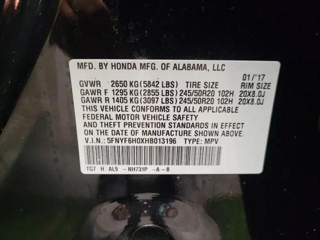 2017 Honda Pilot Elite