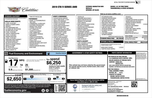 2019 Cadillac CT6-V Blackwing for sale in Detroit, MI