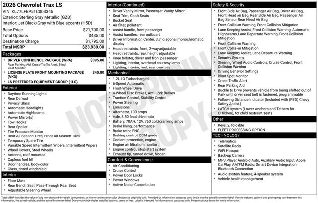 2026 Chevrolet Trax FWD LS