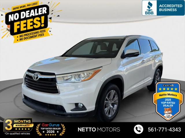 2014 Toyota Highlander XLE V6 for sale in West Palm Beach, FL