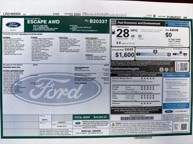 2023 Ford Escape ST-Line