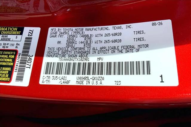 2026 Toyota Sequoia Platinum