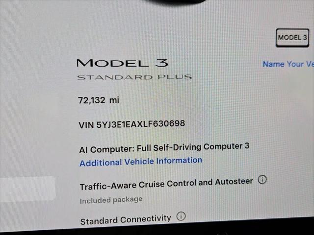 2020 Tesla Model 3 Standard Range Rear-Wheel Drive