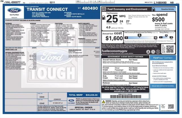 2020 Ford Transit Connect XLT Cargo Van
