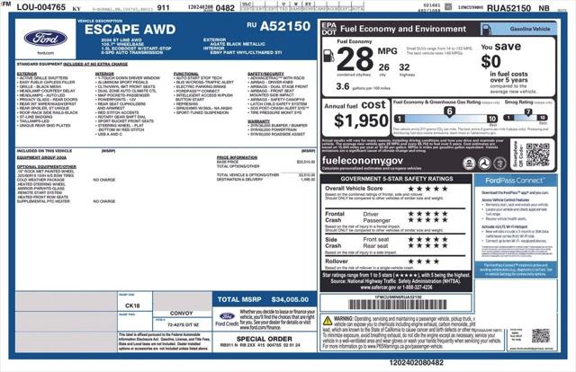 2024 Ford Escape ST-Line 2024 Ford Escape ST-Line
