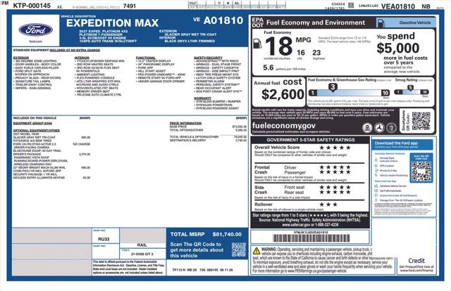 New 2027 Ford Expedition MAX Platinum For Sale in Muscle Shoals, AL