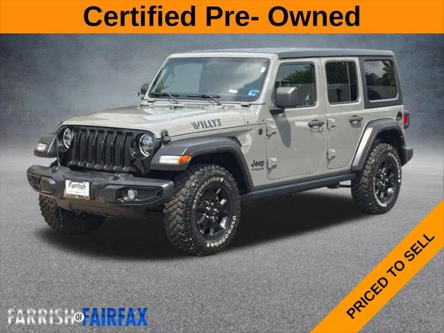 2022 Jeep Wrangler Unlimited Willys 4x4 for sale in Fairfax, VA