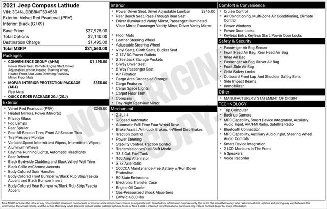 2021 Jeep Compass Latitude 4x4