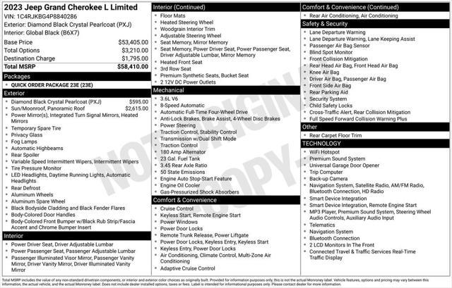 2023 Jeep Grand Cherokee L Limited 4x4 2023 Jeep Grand Cherokee L Limited 4x4