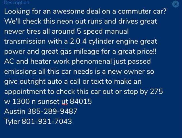 2000 Dodge Neon Highline