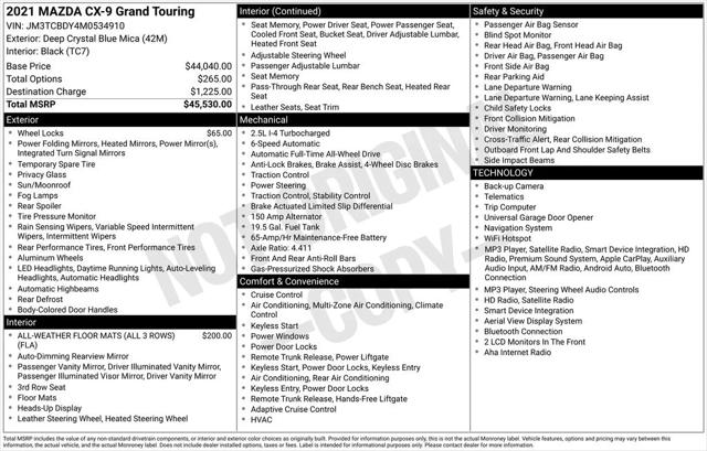 2021 Mazda CX-9 Grand Touring 2021 Mazda CX-9 Grand Touring