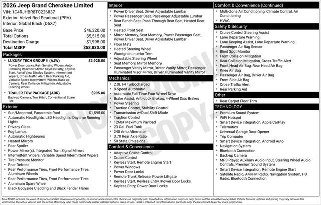 2026 Jeep Grand Cherokee Limited 4x4