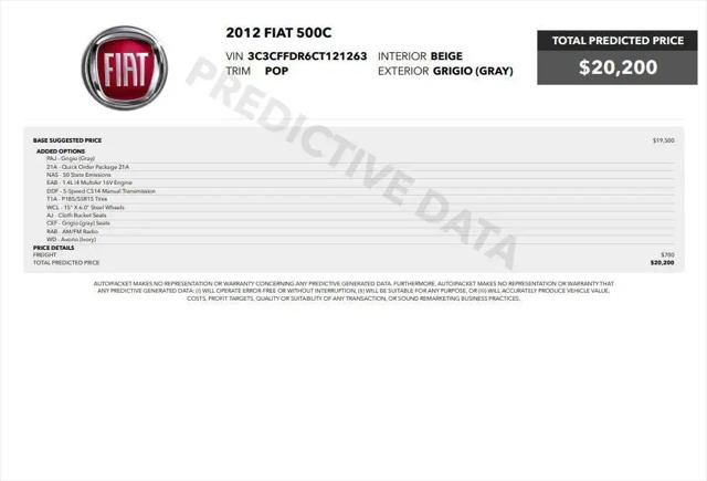 2012 Fiat 500c Pop for sale in Stafford, VA