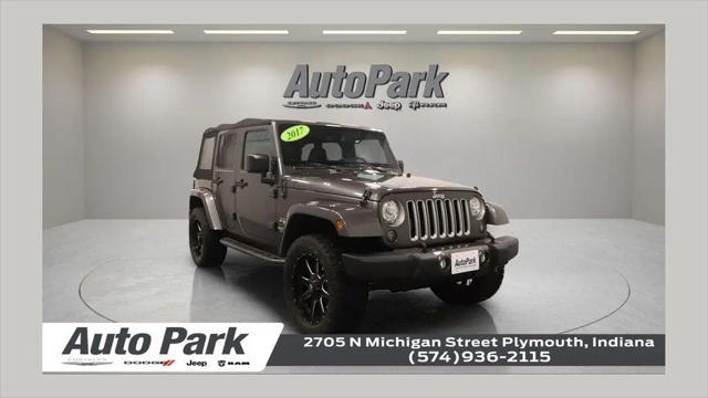 2017 Jeep Wrangler Unlimited Sahara 4x4 for sale in PLYMOUTH, IN