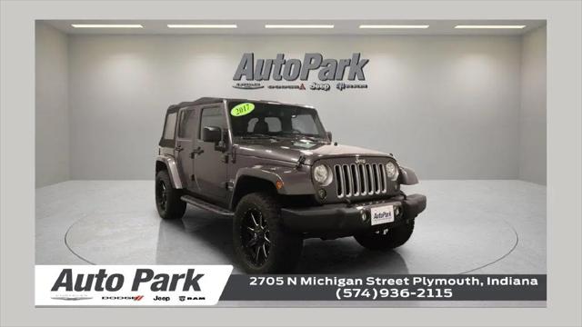 2017 Jeep Wrangler Unlimited Sahara 4x4 for sale in PLYMOUTH, IN