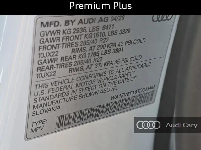 2026 Audi Q8 Premium Plus 55 TFSI quattro Tiptronic