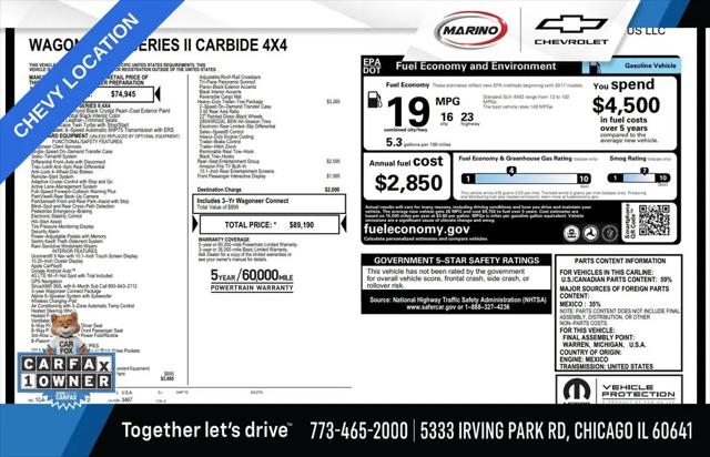 2024 Jeep Wagoneer Series II Carbide 4x4 for sale in Chicago, IL