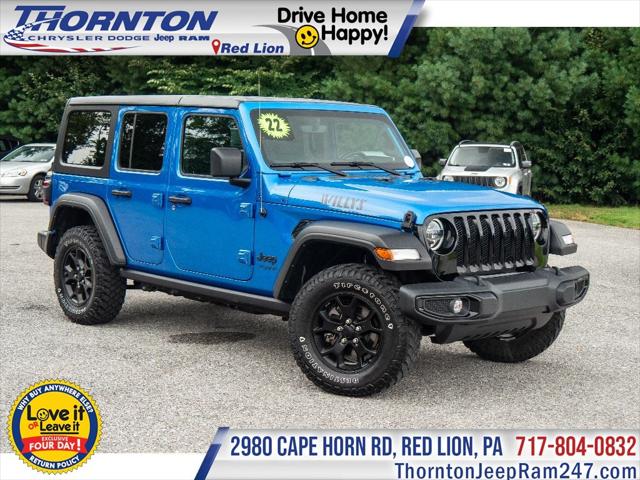 2022 Jeep Wrangler Unlimited Willys 4x4 2022 Jeep Wrangler Unlimited Willys 4x4