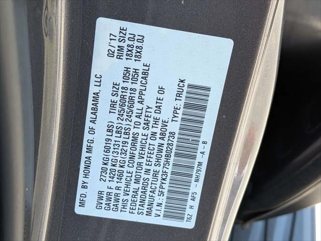 2017 Honda Ridgeline RTL-E
