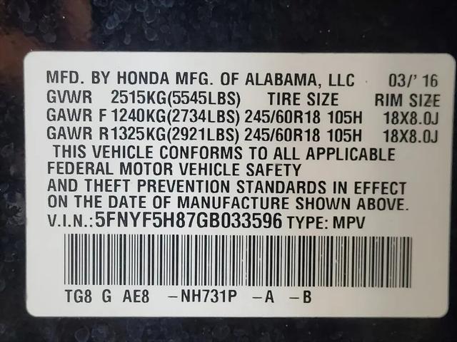 2016 Honda Pilot EX-L