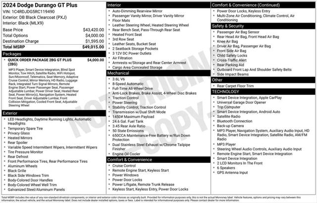 2024 Dodge Durango GT Plus AWD
