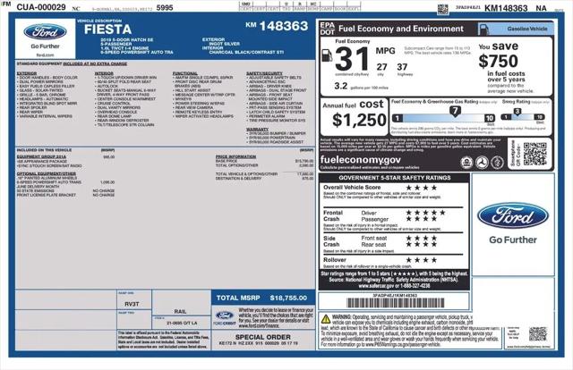 2019 Ford Fiesta SE