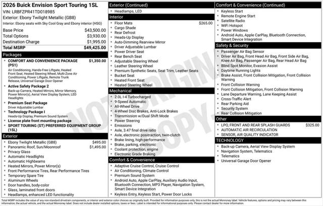 2026 Buick Envision Sport Touring AWD