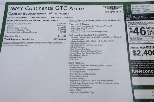 2026 Bentley Continental GT V8