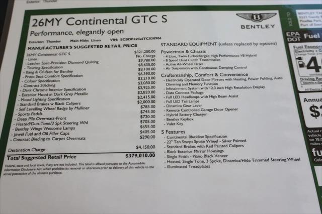2026 Bentley Continental GT V8