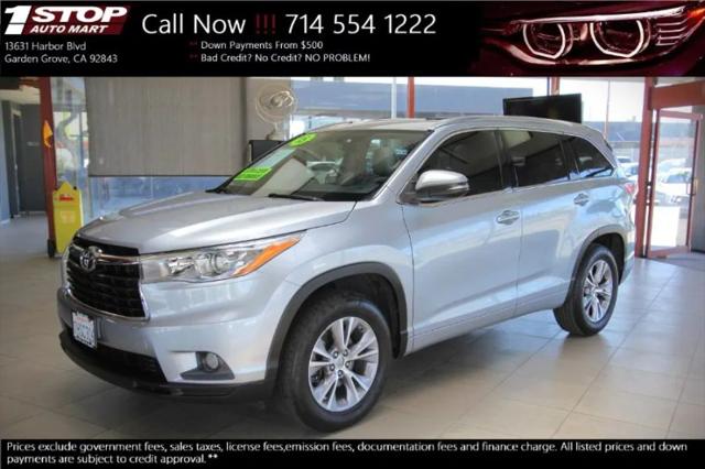 2015 Toyota Highlander XLE V6 for sale in Garden Grove, CA