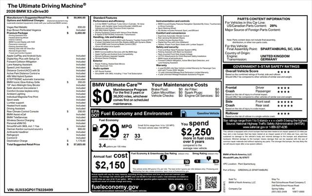 2026 BMW X3 30 xDrive for sale in Alexandria, VA