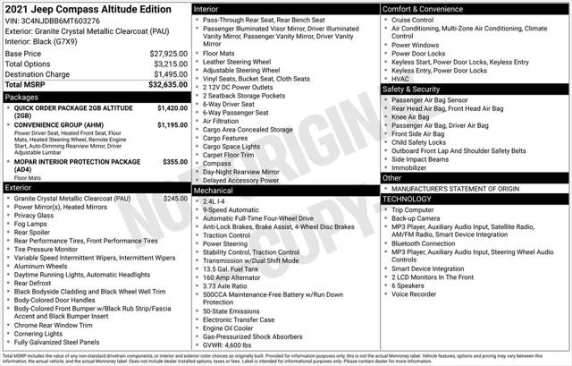2021 Jeep Compass Altitude 4x4