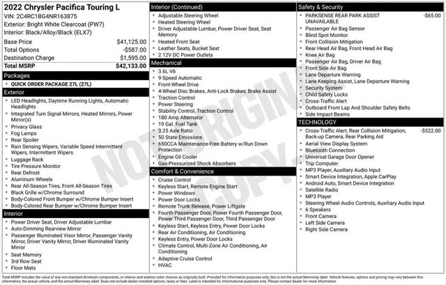 2022 Chrysler Pacifica Touring L