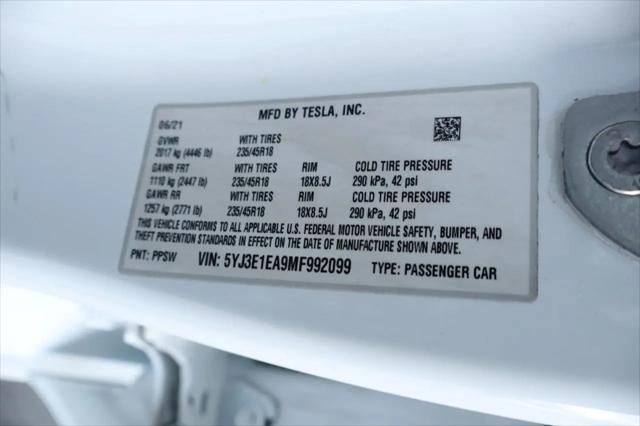 2021 Tesla Model 3 Standard Range Plus Rear-Wheel Drive