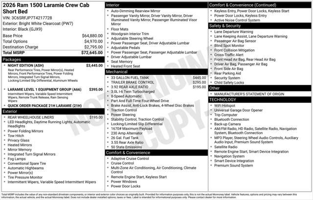 2026 Ram 1500 Laramie Crew Cab 4x4 57 Box