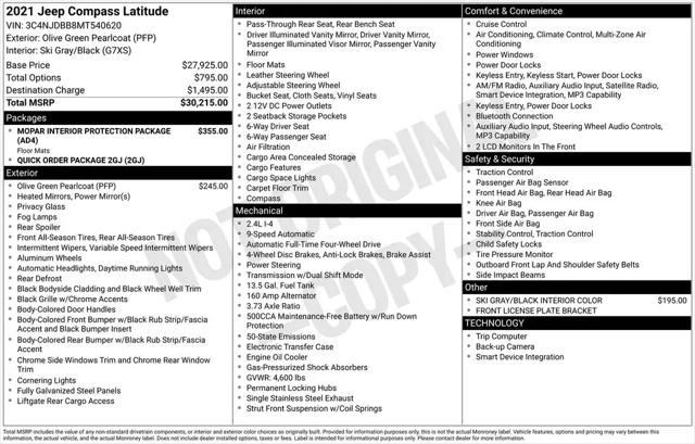 2021 Jeep Compass Latitude 4x4