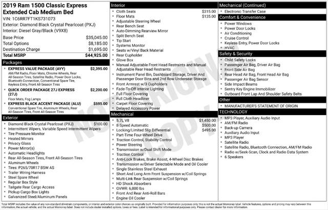 2019 Ram 1500 Classic Express Quad Cab 4x4 64 Box