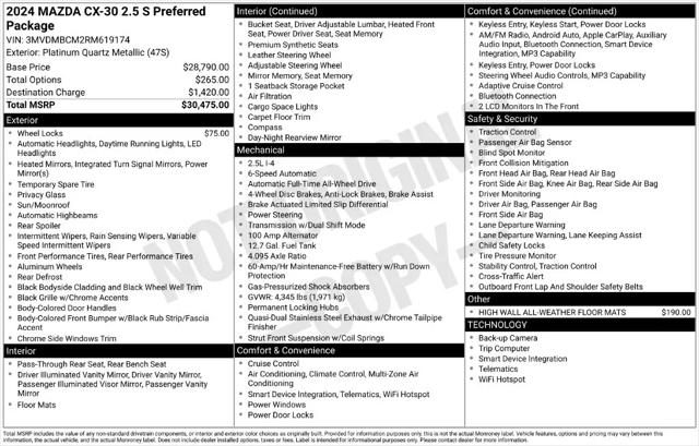 2024 Mazda CX-30 2.5 S Preferred Package