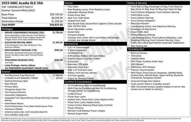 2023 GMC Acadia AWD SLE for sale in Tinley Park, IL