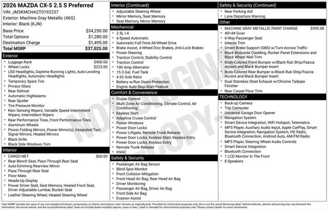 2026 Mazda CX-5 2.5 S Preferred