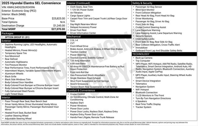 Used 2025 Hyundai Elantra SEL Convenience For Sale in Muscle Shoals, AL